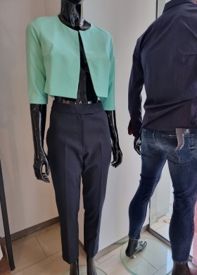 Панталон тъмносин с ръб