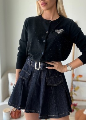 Пола индиго едро плисе