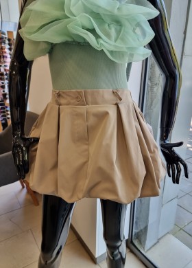 Пола къса балон бежова