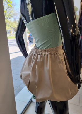 Пола къса балон бежова