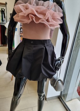 Пола къса балон черна