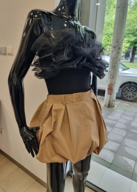 Пола къса балон кафява