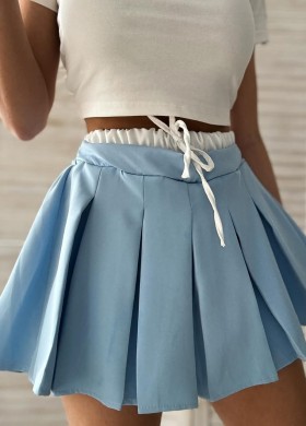 Пола-панталон в синьо