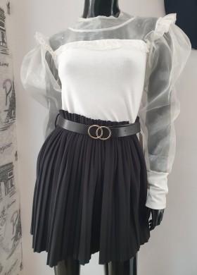 Пола плисе с колан