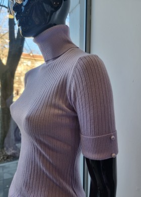 Поло лилаво къс ръкав