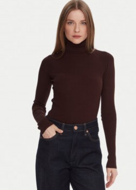 Поло тъмнокафяво кашмир