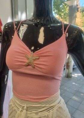 Потник с морска звезда в розово