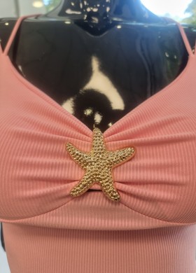 Потник с морска звезда в розово