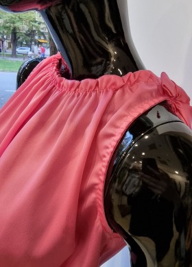 Потник в розово с връзки