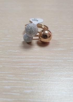 Пръстен топки златист