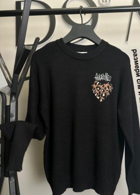 Пуловер AMORE MIO черен