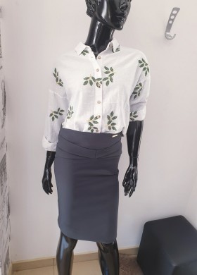 Риза с лен и бродерия