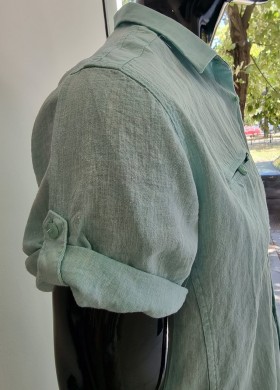 Риза лен мента