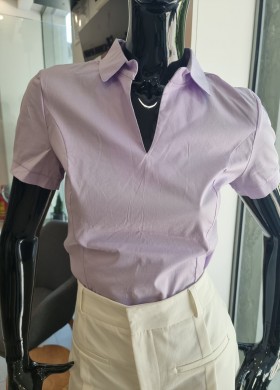 Риза V деколте лила