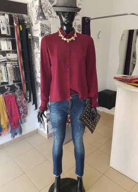 Риза MISS CHIC бордо