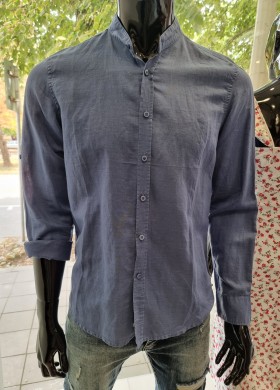 Риза синя лен