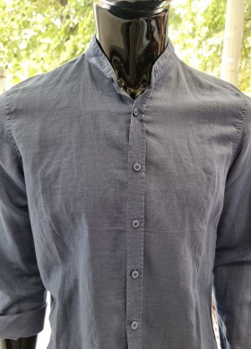 Риза синя лен