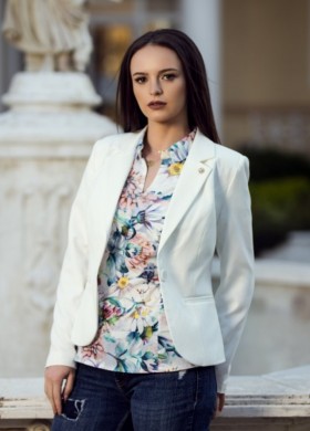 Риза флорална V деколте