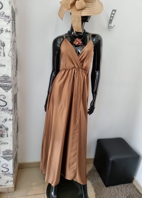 Рокля дълга кафява