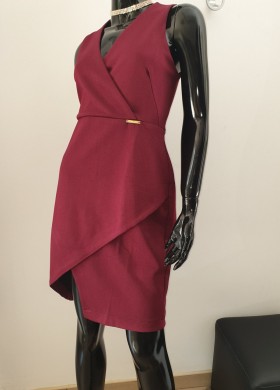 Рокля Miss Chic бордо