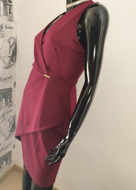 Рокля Miss Chic бордо