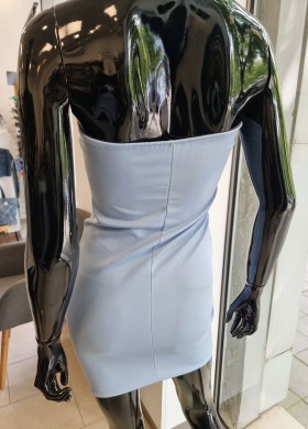 Рокля по тялото синя