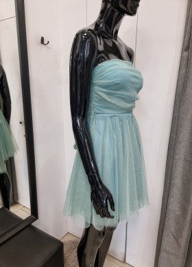 Рокля с тюл в зелено