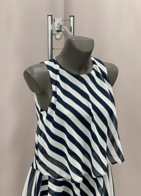 Рокля волани EVA райе