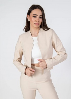 Сако късо бежово