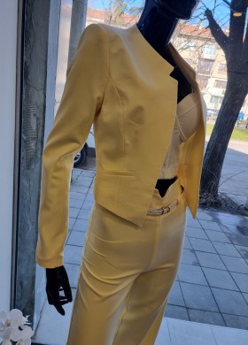 Сако късо жълто