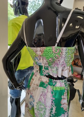 Сатенен комплект в зелено