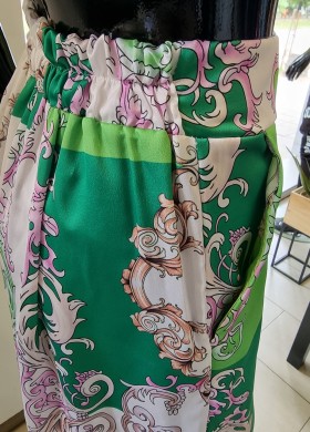 Сатенен комплект в зелено