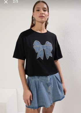 Тениска с деним