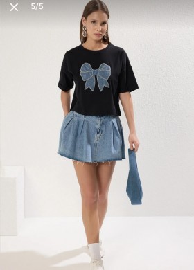 Тениска с деним