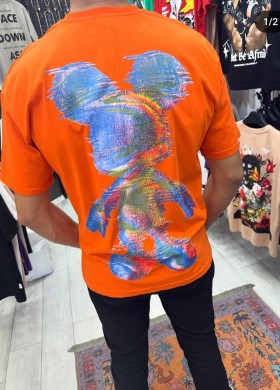 Тениска с Мики оранжева