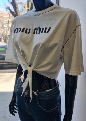 Тениска MIU бяла