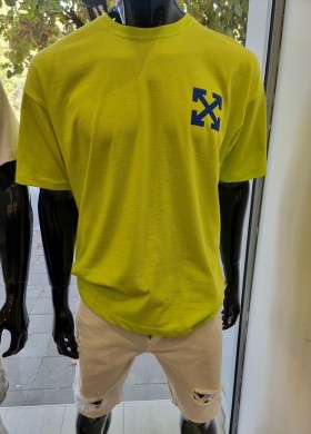 Тениска мъжка неоновозелена