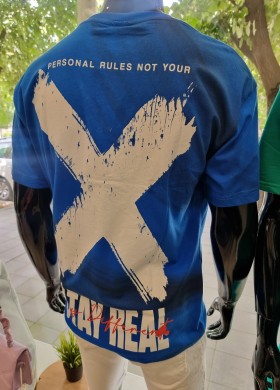 Тениска синя Х