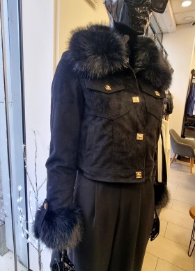 Велурено яке с пух